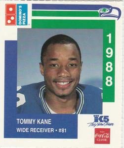 1988 Domino's Pizza Seattle Seahawks #8 Tommy Kane Front