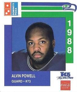 1988 Domino's Pizza Seattle Seahawks #11 Alvin Powell Front