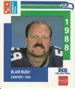 1988 Domino's Pizza Seattle Seahawks #14 Blair Bush Front