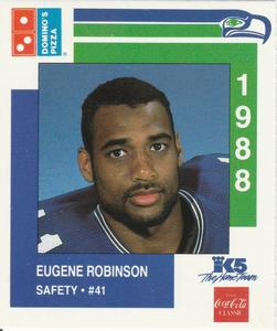 1988 Domino's Pizza Seattle Seahawks #18 Eugene Robinson Front