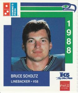 1988 Domino's Pizza Seattle Seahawks #32 Bruce Scholtz Front
