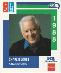 1988 Domino's Pizza Seattle Seahawks #38 Charlie Jones Front
