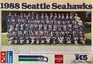 1988 Domino's Pizza Seattle Seahawks #NNO Team Photo Front
