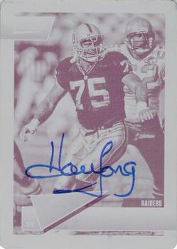 2018 Panini Plates & Patches - 2018 Panini Classics Autographs Printing Plates Magenta #142 Howie Long Front