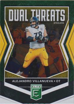 2019 Donruss Elite - Dual Threats Green #DT-1 Alejandro Villanueva Front