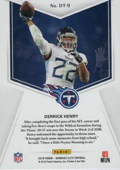 2019 Donruss Elite - Dual Threats Green #DT-9 Derrick Henry Back