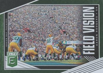 2019 Donruss Elite - Field Vision Green #FV-4 Aaron Rodgers Front