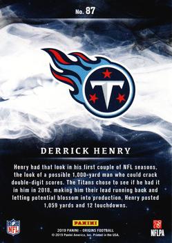 2019 Panini Origins #87 Derrick Henry Back