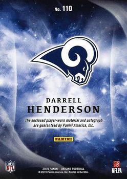 2019 Panini Origins #110 Darrell Henderson Back