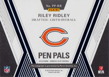 2019 Donruss Elite - Pen Pals #PP-RR Riley Ridley Back