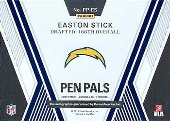 2019 Donruss Elite - Pen Pals Blue Ink #PP-ES Easton Stick Back
