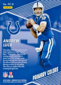 2019 Donruss Elite - Primary Colors Green #PC-9 Andrew Luck Back