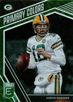 2019 Donruss Elite - Primary Colors Green #PC-19 Aaron Rodgers Front