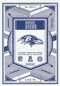 2019 Donruss Elite - Rookie on Deck #RD-5 Marquise Brown Back