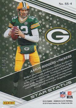 2019 Donruss Elite - Star Status Red #SS-4 Aaron Rodgers Back