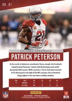 2019 Panini Prestige #97 Patrick Peterson Back