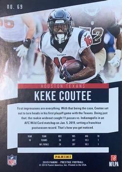 2019 Panini Prestige - Xtra Points Green #69 Keke Coutee Back