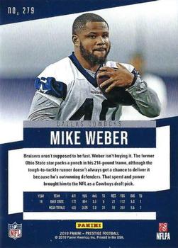 2019 Panini Prestige - Xtra Points Red #279 Mike Weber Back
