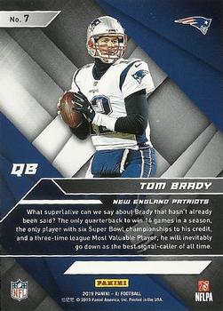 2019 Panini XR #7 Tom Brady Back