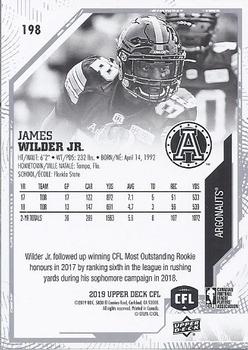 2019 Upper Deck CFL #198 James Wilder Jr. Back