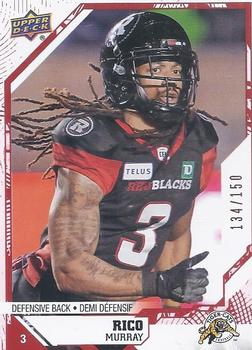 2019 Upper Deck CFL - Red Border #123 Rico Murray Front