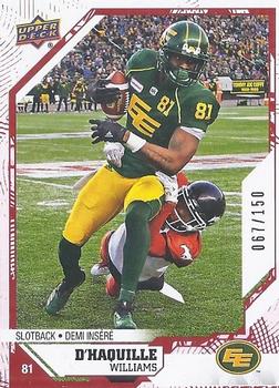 2019 Upper Deck CFL - Red Border #189 D'haquille Williams Front