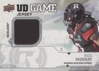 2019 Upper Deck CFL - UD Game Jersey #GP-DM Rico Murray Front