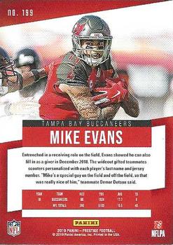 2019 Panini Prestige - Impressions Xtra Points Gold #IP-ME Mike Evans Back