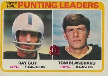 2015 Topps - 60th Anniversary Buybacks Red Stamp #336 Ray Guy / Tom Blanchard Front