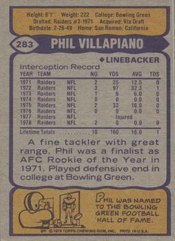 2015 Topps - 60th Anniversary Buybacks Red Stamp #283 Phil Villapiano Back