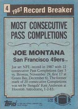 2015 Topps - 60th Anniversary Buybacks Blue Stamp #4 Joe Montana Back