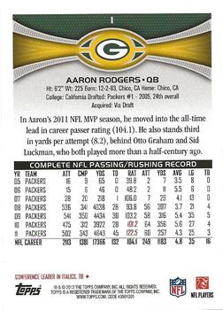 2015 Topps - 60th Anniversary Buybacks Blue Stamp #1 Aaron Rodgers Back