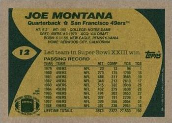 2015 Topps - 60th Anniversary Buybacks Gold Stamp #12 Joe Montana Back