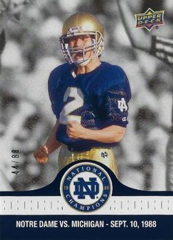 2017 Upper Deck Notre Dame 1988 Champions - Blue #2 Reggie Ho's First FG Front
