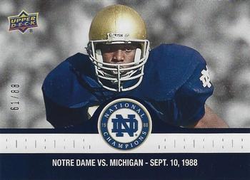 2017 Upper Deck Notre Dame 1988 Champions - Blue #3 Tony Brooks 19 YD Scamper Front