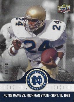 2017 Upper Deck Notre Dame 1988 Champions - Blue #14 Mark Green Goes for 125 on the Ground Front