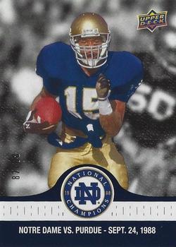 2017 Upper Deck Notre Dame 1988 Champions - Blue #21 Defense Forces Five Turnovers Front