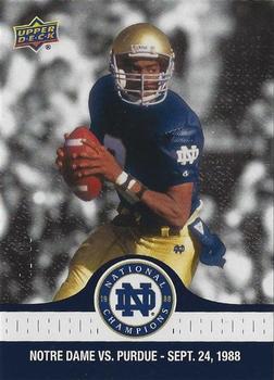 2017 Upper Deck Notre Dame 1988 Champions - Blue #24 Team Victory Front