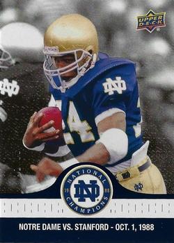 2017 Upper Deck Notre Dame 1988 Champions - Blue #27 Green Punches it In at the Goal Line Front