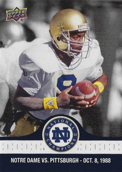 2017 Upper Deck Notre Dame 1988 Champions - Blue #33 Tony Rice Back Where it Began Front
