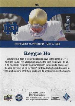 2017 Upper Deck Notre Dame 1988 Champions - Blue #38 Reggie Ho Gives Irish the Lead Back