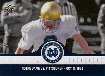 2017 Upper Deck Notre Dame 1988 Champions - Blue #38 Reggie Ho Gives Irish the Lead Front