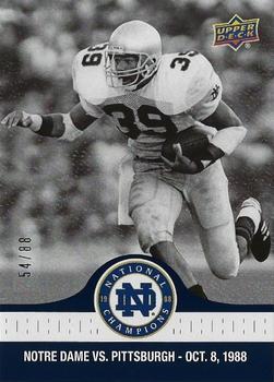 2017 Upper Deck Notre Dame 1988 Champions - Blue #39 Braxston L. Banks Gives Irish the Lead Front