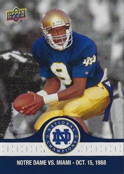 2017 Upper Deck Notre Dame 1988 Champions - Blue #41 Tony Rice Starts off the Scoring Against Miami Front