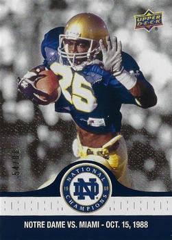 2017 Upper Deck Notre Dame 1988 Champions - Blue #42 Rice and Rocket Connect on Third Down Front