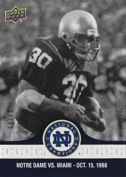 2017 Upper Deck Notre Dame 1988 Champions - Blue #50 Incredible Game for Frank Stams Front