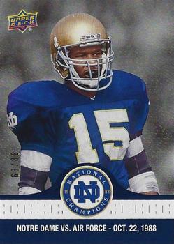 2017 Upper Deck Notre Dame 1988 Champions - Blue #51 Fumble Recovery by Pat Terrell Front