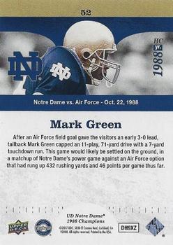 2017 Upper Deck Notre Dame 1988 Champions - Blue #52 Mark Green Opens the Scoring Back
