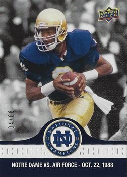 2017 Upper Deck Notre Dame 1988 Champions - Blue #53 Tony Rice Runs in for a TD Front