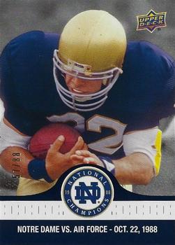 2017 Upper Deck Notre Dame 1988 Champions - Blue #54 Rushing TD for Anthony Johnson Front